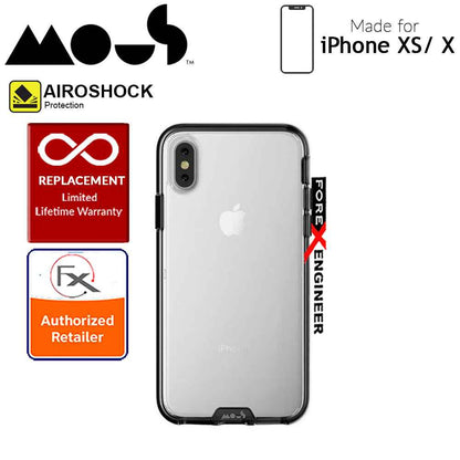 Mous Clarity Case for iPhone Xs - X - Air Shock High Impact Material - Clarity Black - Forexengineer-malaysia