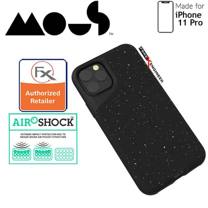 [RACKV2_CLEARANCE] Mous Contour Colour for iPhone 11 Pro (Speckled Black Leather) - Forexengineer-malaysia