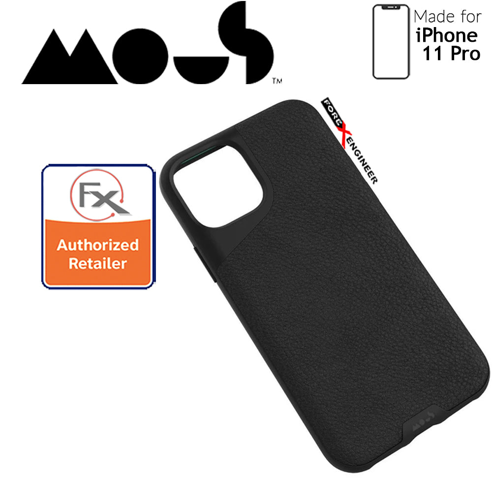 Mous Contour for iPhone 11 Pro (Black Leather)
