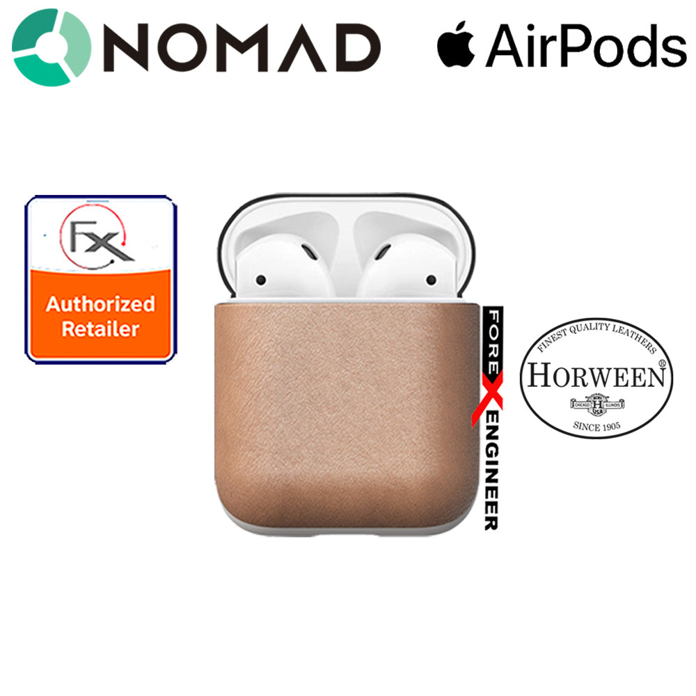 [ONLINE EXCLUSIVE] Nomad Rugged Case for AirPods - Genuine Premium Horween Leather from USA - Natural