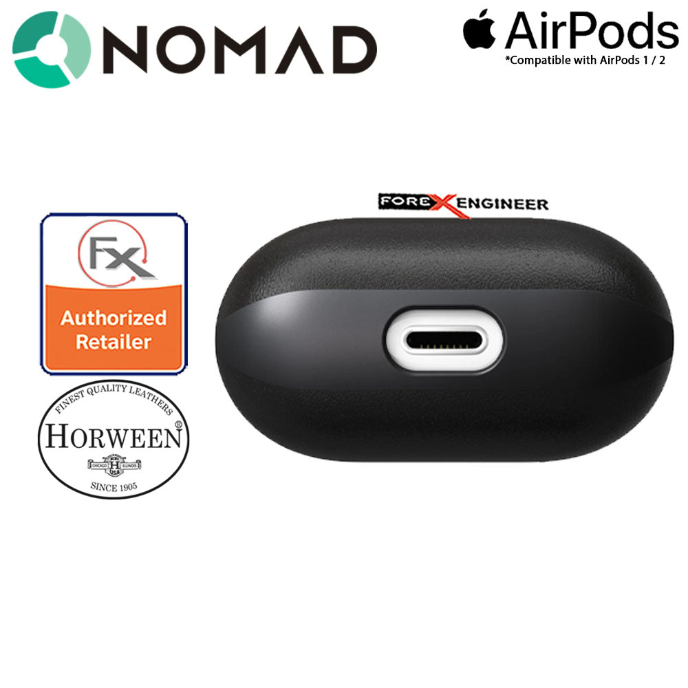 Nomad Rugged Case for AirPods and AirPods with Wireless Charging Case ( Airpods 1 & 2 Compatible ) - Black color