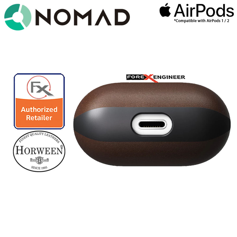 Nomad Rugged Case for AirPods and AirPods with Wireless Charging Case ( Airpods 1 & 2 Compatible ) - Rustic Brown color