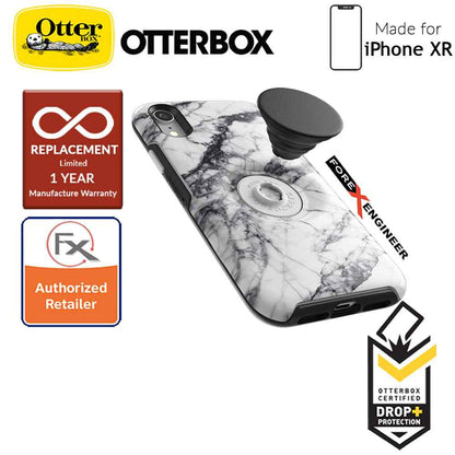 OTTER + POP Symmetry for iPhone XR - Slim Protective Case with PopSockets -  White Marble - Forexengineer-malaysia