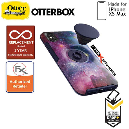 [RACKV2_CLEARANCE] OTTER + POP Symmetry for iPhone Xs Max - Slim Protective Case with PopSockets -  Blue Nebula - Forexengineer-malaysia