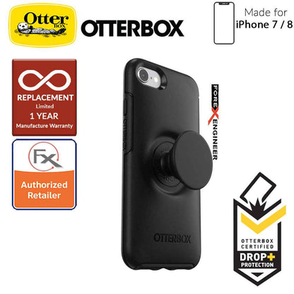 OTTER + POP Symmetry for iPhone 7 - 8 - Slim Protective Case with Pop Sockets - Black - Forexengineer-malaysia