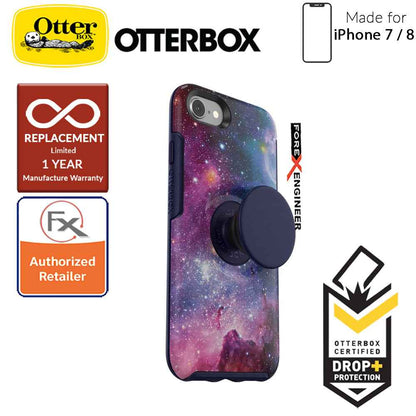 OTTER + POP Symmetry for iPhone 7 - 8 - Slim Protective Case with Pop Sockets - Blue Nebula - Forexengineer-malaysia