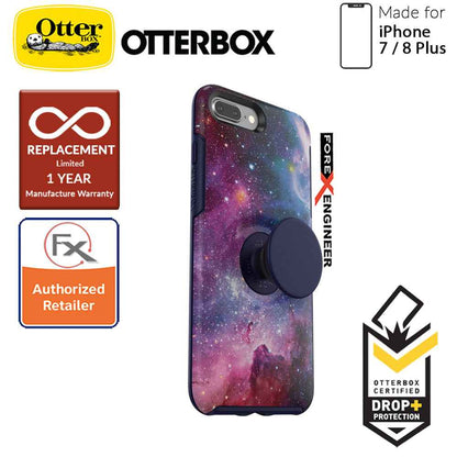 OTTER + POP Symmetry for iPhone 7 Plus - 8 Plus - Slim Protective Case with Pop Sockets - Blue Nebula - Forexengineer-malaysia