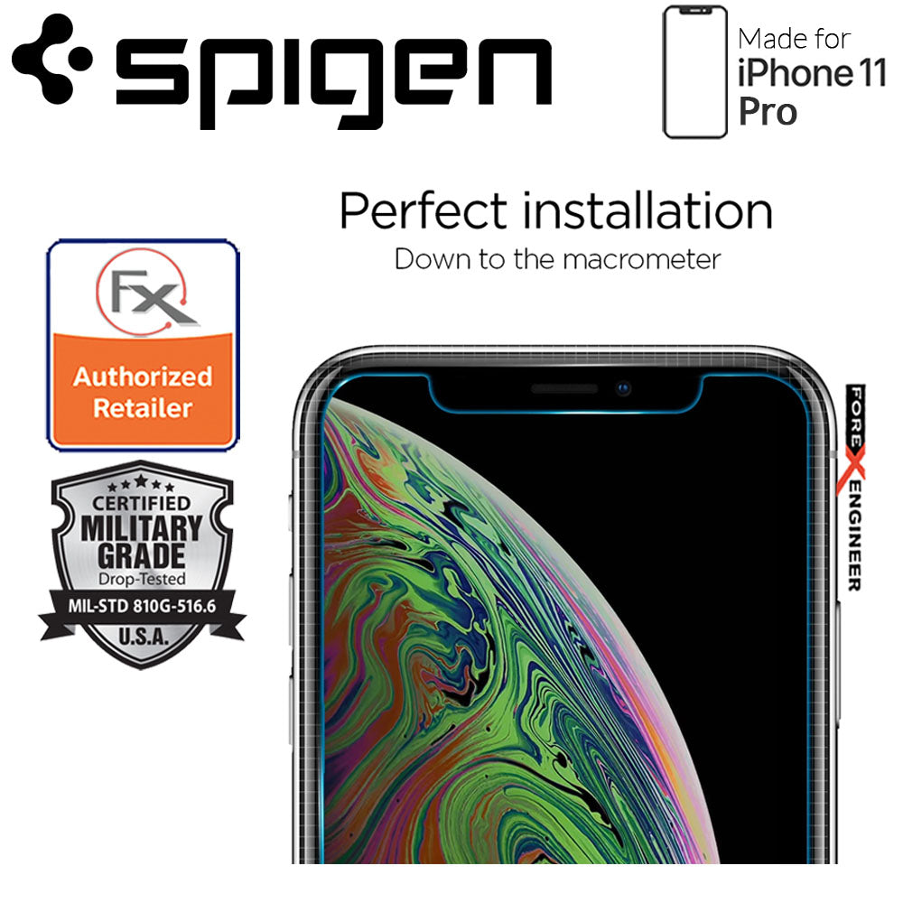 Spigen Screen Protector for iPhone 11 Pro - AlignMaster Full Coverage -  Black Color