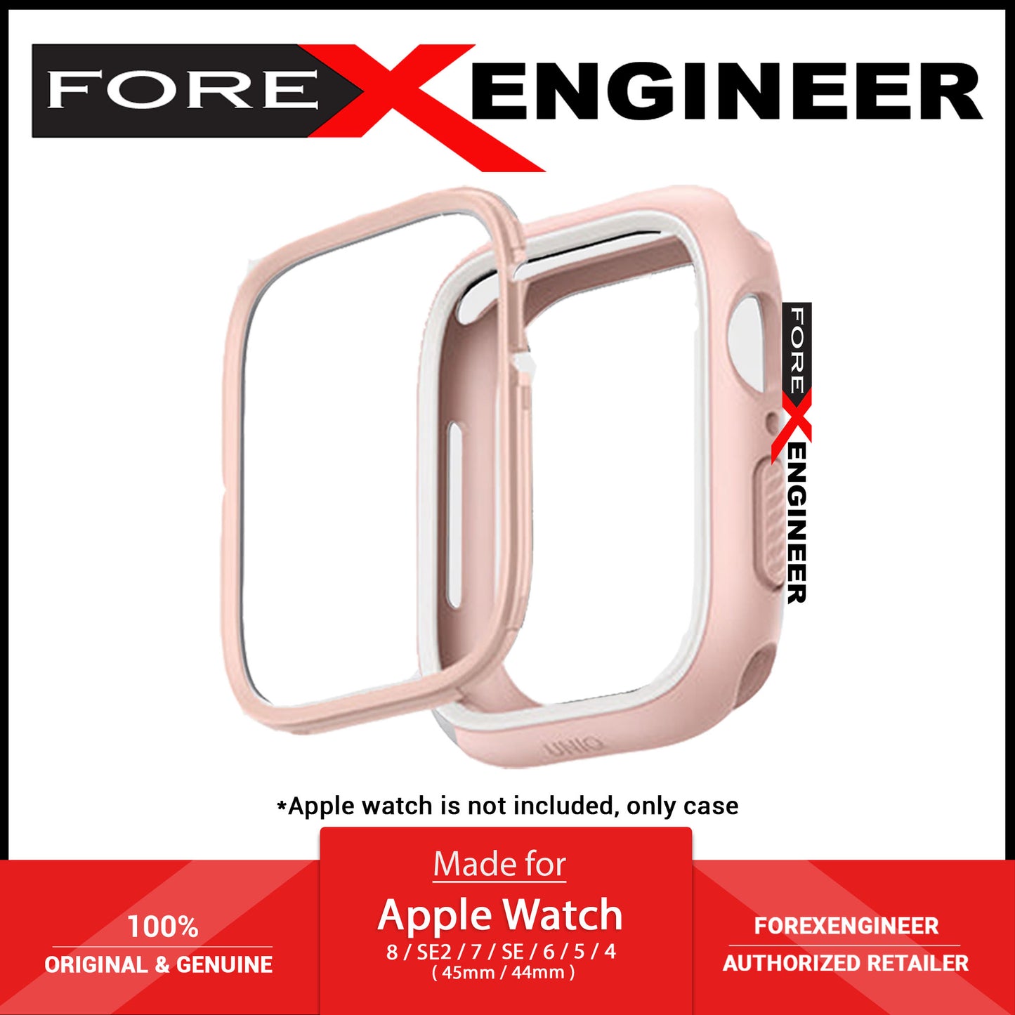 Uniq Moduo Case for Apple Watch ( 45mm - 44mm ) Series 8 - SE2 - 7 - 6 - SE - 5 - 4 - Blush (Pink-White) (Barcode: 8886463681008 )