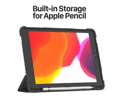 AmazingThing Military Drop Proof Case for iPad 10.2inch 7th - 8th - 9th Gen ( 2019 - 2021 ) - Antimicrobial Case - Black (Barcode: 4892220389371 )
