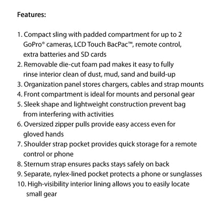 Thule Legend GoPro Sling Pack - Can fit up to 2 GoPro® cameras - Black (Barcode: 0085854234931 )