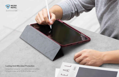 UNIQ Moven for iPad Pro 11" ( 3rd - 2nd - 1st Gen ) ( 2022 - 2018 ) - iPad Air 10.9" ( 5th Gen ) M1 Chip - Maroon (Barcode: 8886463676448 )