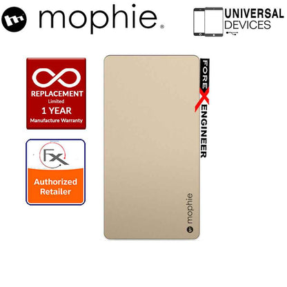 Mophie Powerstation XL 10000mah Universal Powerbank made for smartphone, tablets & USB Devices - Gold - Forexengineer-malaysia