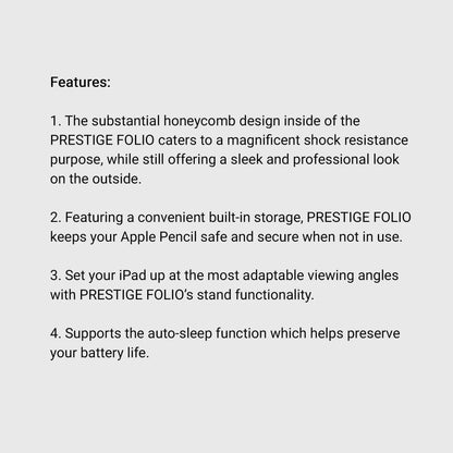 Laut Prestige Folio Case for iPad Mini 7th Gen ( 2024 ) / iPad Mini 6th Gen ( 2021 ) - Black (Barcode: 4895206927963 )