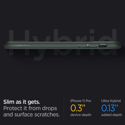 [RACKV2_CLEARANCE] Spigen Ultra Hybrid  for iPhone 11 Pro - Midnight Green (Barcode: 8809685622826 ) - Forexengineer-malaysia