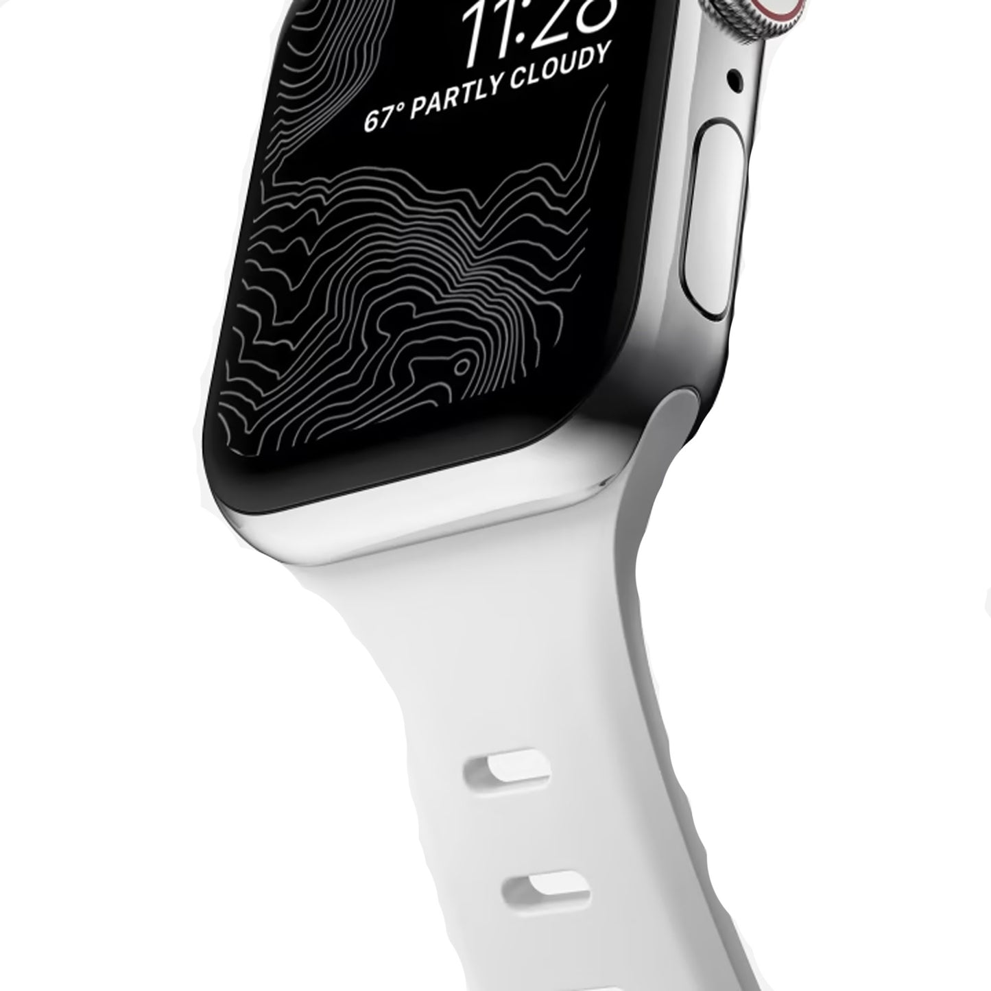 [ONLINE EXCLUSIVE] Nomad Sport Slim Band for Apple Watch 45mm - 44mm - 42mm ( Series SE - 7 - 6 - 5 - 4 - 3 - 2 - 1 ) - White ( Barcode: 856500011479 )