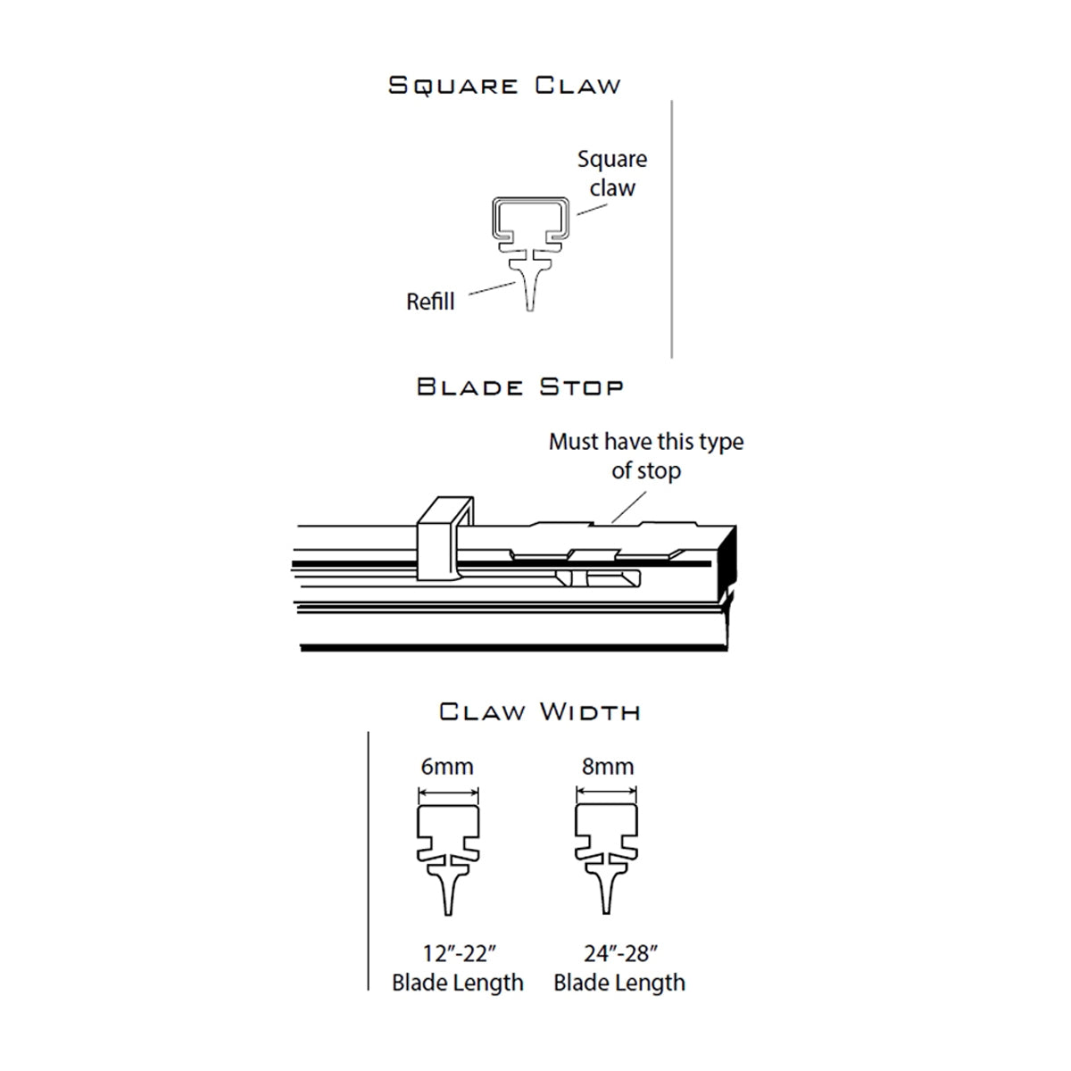 PIAA SILICONE WIPER REFILL for Radix & Aero Vogue Blade ( 26" ) ( 8mm ) (Barcode: 722935940656 )