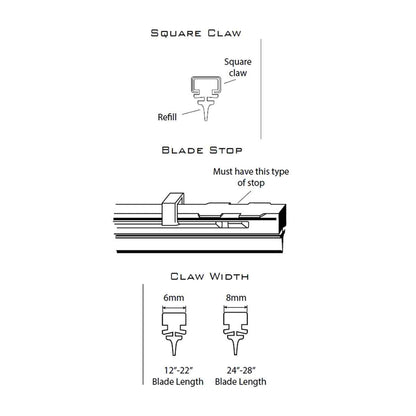 PIAA SILICONE WIPER REFILL for Radix & Aero Vogue Blade ( 26" ) ( 8mm ) (Barcode: 722935940656 )