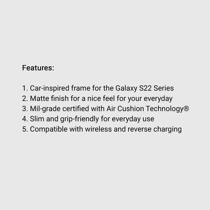 Spigen Rugged Armor Case for Samsung Galaxy S22 Ultra - Matte Black - Forexengineer -Malaysia- 8809811855494