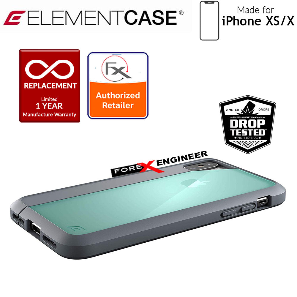 Element Case Illusion for iPhone Xs - X - Military Spec Drop Protection - Green