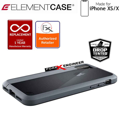 Element Case Illusion for iPhone Xs - X - Military Spec Drop Protection - Grey - Forexengineer-malaysia
