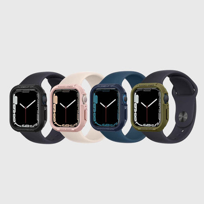 Spigen Rugged Armor for Apple Watch Series 7 - SE - 6 - 5 - 4 ( 45mm - 44mm ) Protection Case - Rose Gold - Forexengineer-malaysia