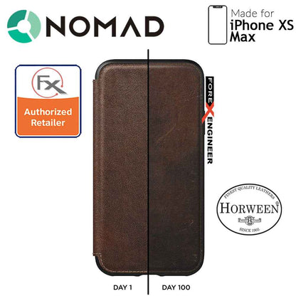 Nomad Leather Folio Case for iPhone Xs Max - Rustic Brown - Forexengineer-malaysia