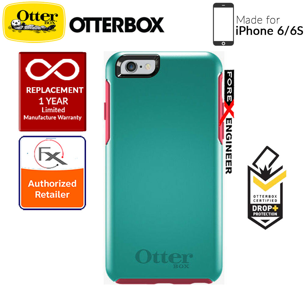 OtterBox Symmetry Series for iPhone 6s - 6 - Teal Rose