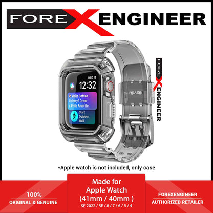 Supcase UB Pro Rugged Wristband Case for for Apple Watch ( 41mm - 40mm ) Series 8 - SE2 - 7 - 6 - SE - 5 - 4 - Frost Black
