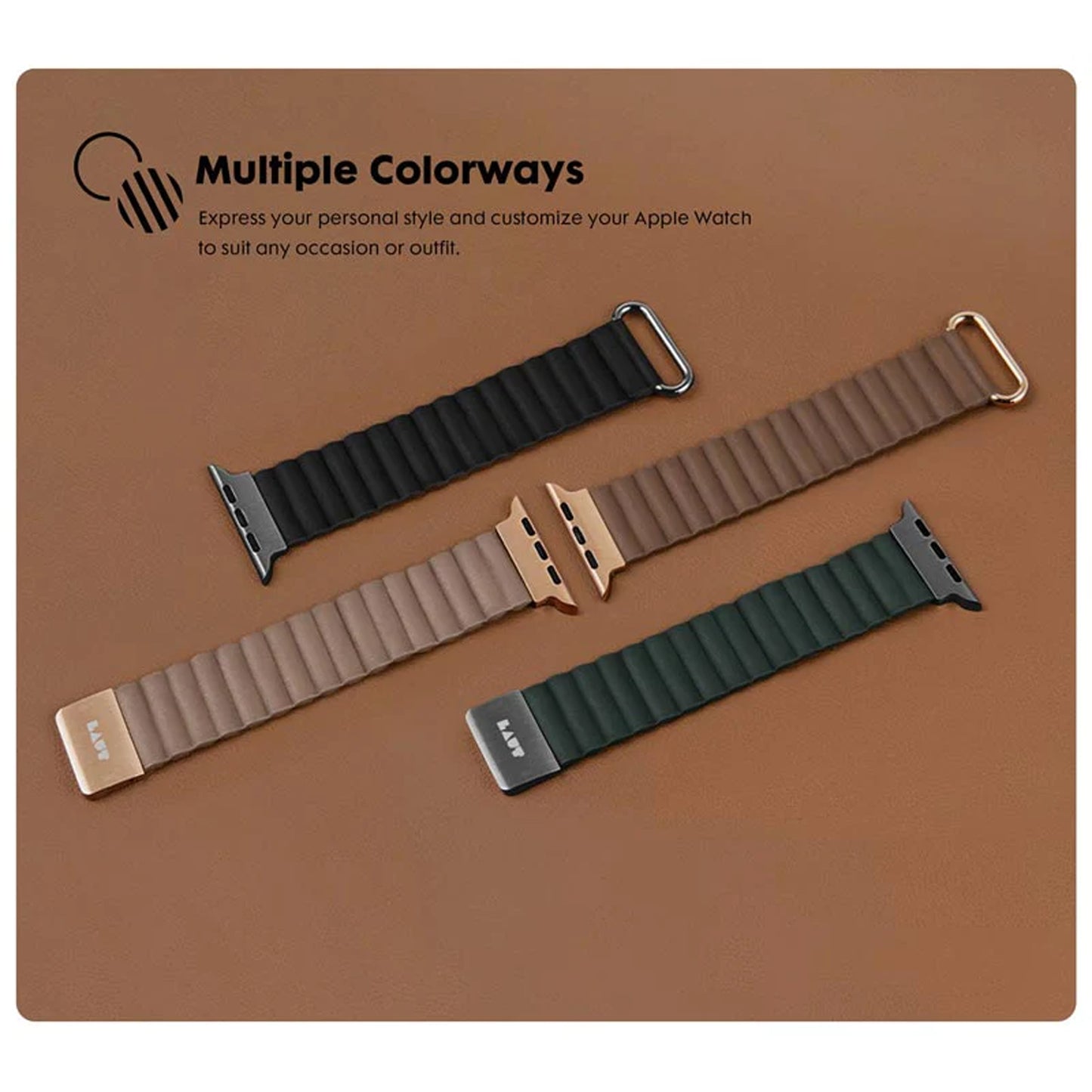 Laut Novi Luxe Watch Strap for Apple Watch ALL Ultra & 42/44/45/49MM - Sepia Brown ( Barcode: 4895206933889 )