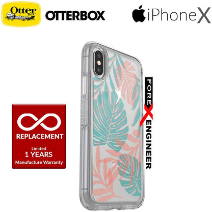 Otterbox Symmetry Series Clear Graphic for iPhone X - Easy Breezy - Forexengineer-malaysia