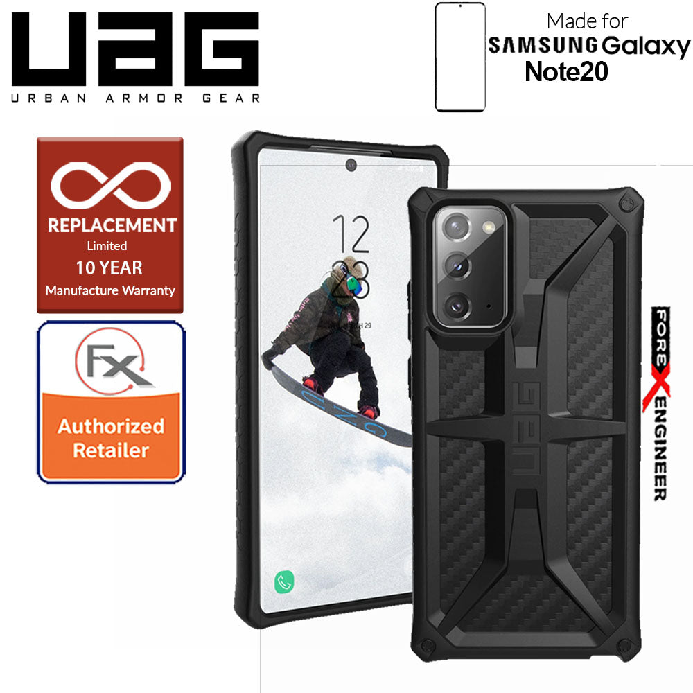 UAG Monarch for Samsung Galaxy Note 20 5G 2020 - Rugged Military Drop Tested -  Carbon Fiber ( Barcode : 812451036411 )