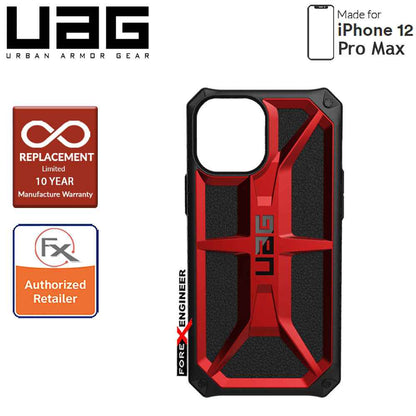 UAG Monarch for iPhone 12 Pro Max 5G 6.7 " - Rugged Military Drop Tested - ( Crimson ) ( Barcode : 812451036169 )