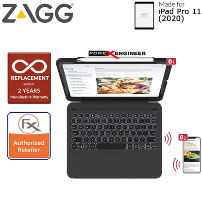 [RACKV2_CLEARANCE] ZAGG Slim Book Go for iPad Pro 11 inch - 11" 2nd Gen ( 2020 ) compatible with 1st Gen ( 2018 ) ( Barcode : 848467080537 )