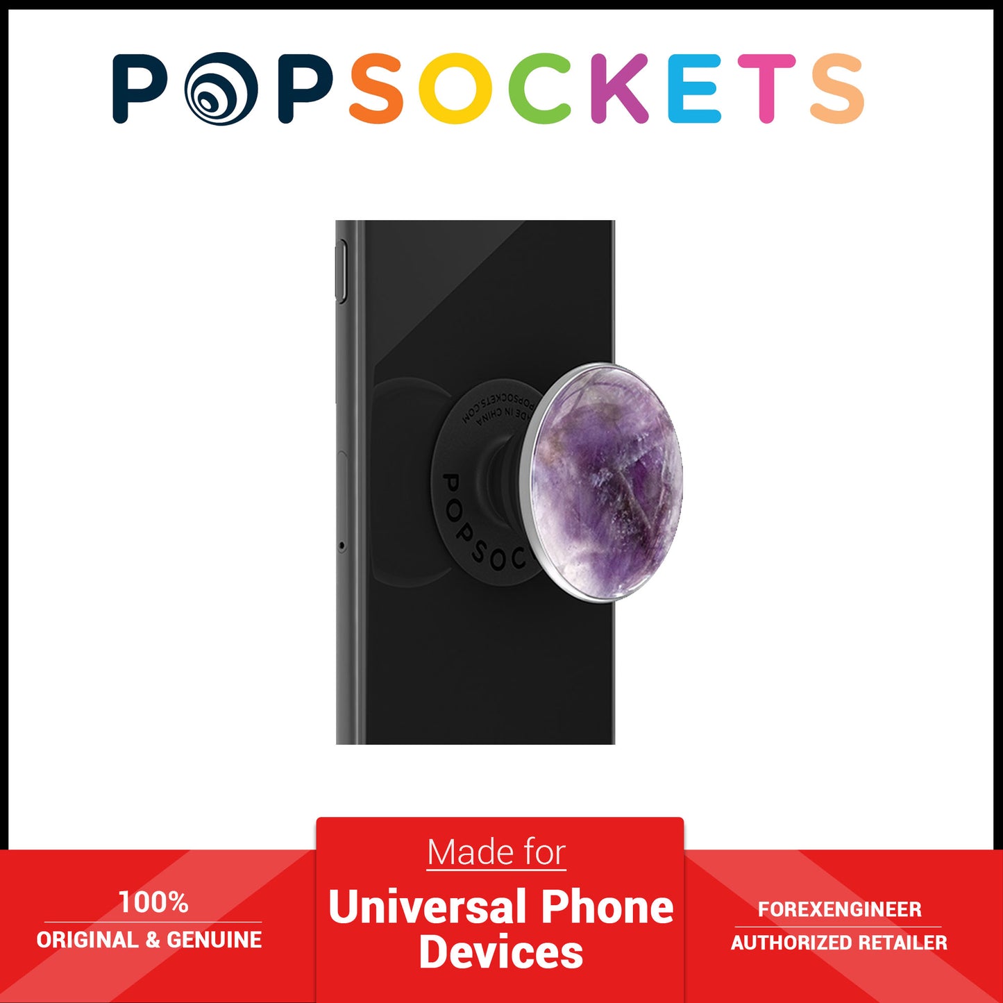 PopSockets Swappable Luxe - Genuine Amethyst (Barcode: 842978158655 )