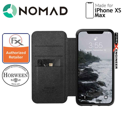 Nomad Leather Folio Case for iPhone Xs Max - Black - Forexengineer-malaysia