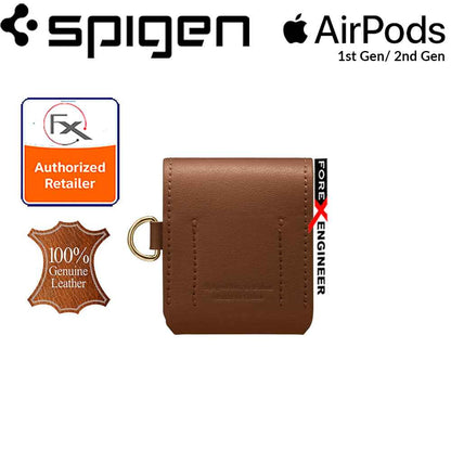 Spigen La Manon Leather for AirPods 2nd Gen - 1st Gen - Brown - Forexengineer-malaysia