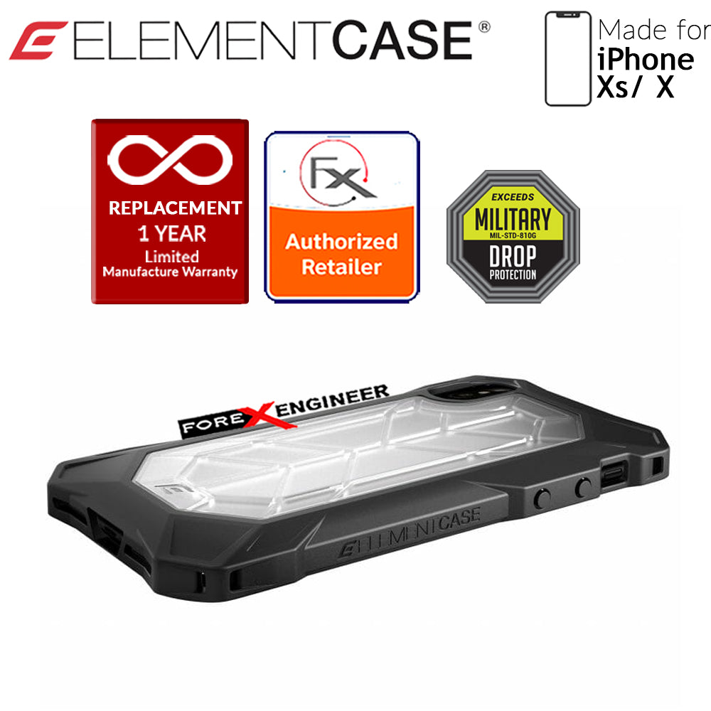 Element Case Rev for iPhone Xs - X - 3 meters Drop Proof Protection - Clear