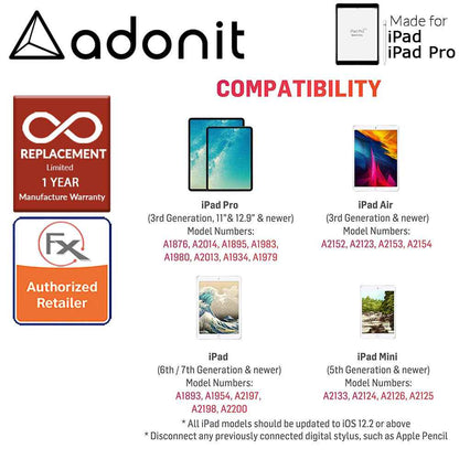 [RACKV2_CLEARANCE] Adonit Note+ - Note Plus with Presure Sensitive - Same like Apple Pencil - Black Color
