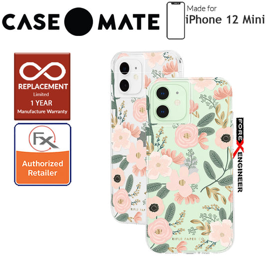 Case Mate Rifle Paper Co. for iPhone 12 Mini 5G 5.4" - Wild Flowers with MicroPel (Barcode: 846127196598 )