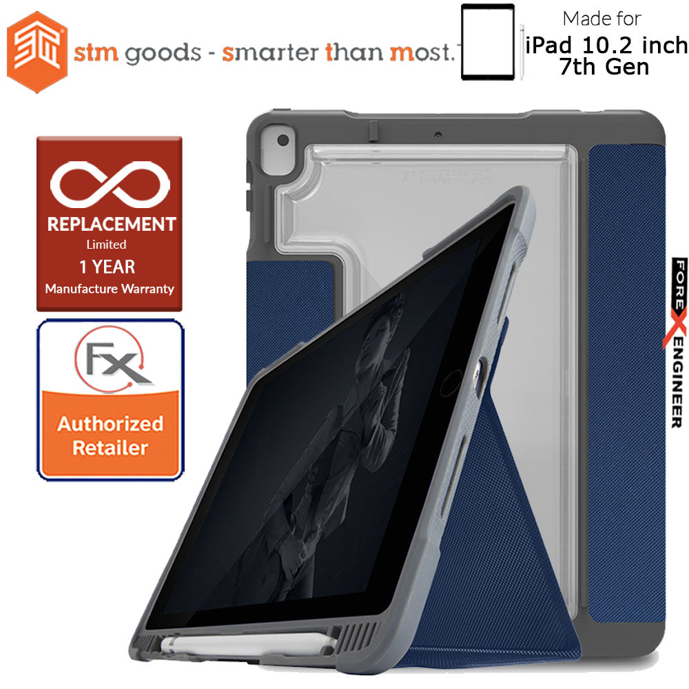 STM Dux Plus Duo for iPad 10.2 inch ( iPad 7th - 8th - 9th Gen ) ( 2019 - 2021 ) - Midnight Blue (Barcode: 765951764943 )