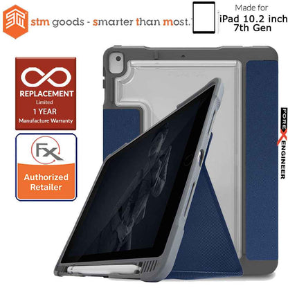 STM Dux Plus Duo for iPad 10.2 inch ( iPad 7th - 8th - 9th Gen ) ( 2019 - 2021 ) - Midnight Blue (Barcode: 765951764943 )
