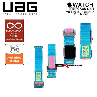UAG Active Strap for Apple Watch Series 7 - SE - 6 - 5 - 4 - 3 - 2 - 1 ( 45mm - 42mm - 44mm ) - Blue Pink (Barcode : 812451039801 )