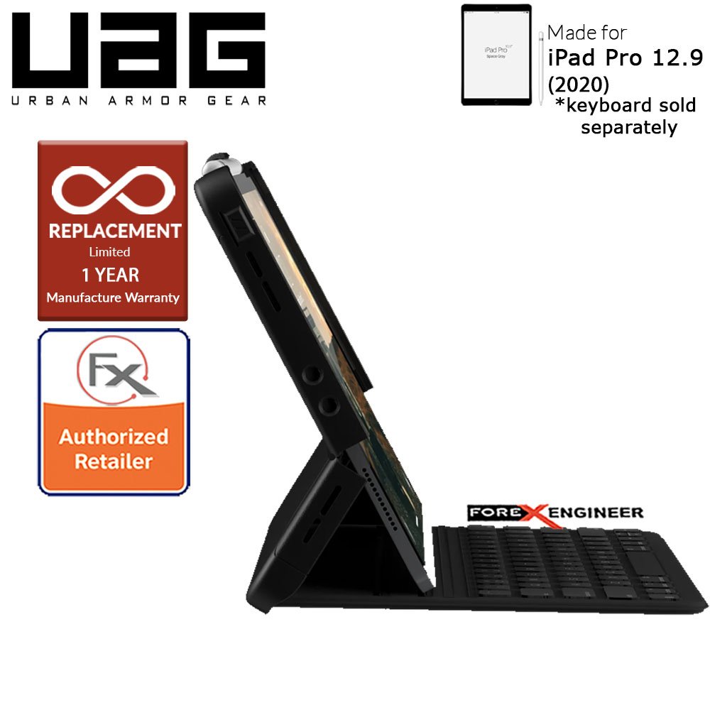 UAG Scout Series for iPad Pro 12.9 inch - 12.9" 4th Gen 2020 - Compatible with Smart Keyboard Folio - Black Color ( Barcode: 812451034851 )