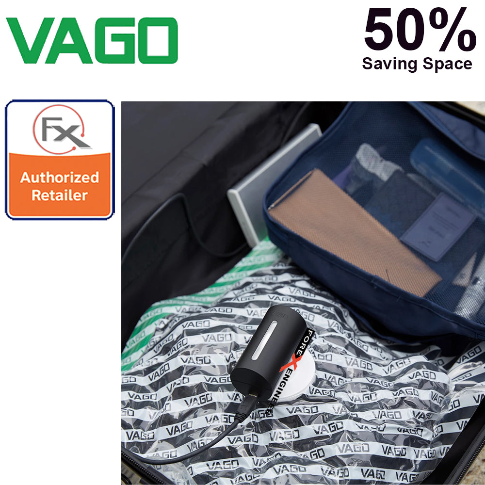 Vago Travel Portable Compressor Vacuum Bag ( FREE 1pcs Vago Vacuum Bag M size )  - Black