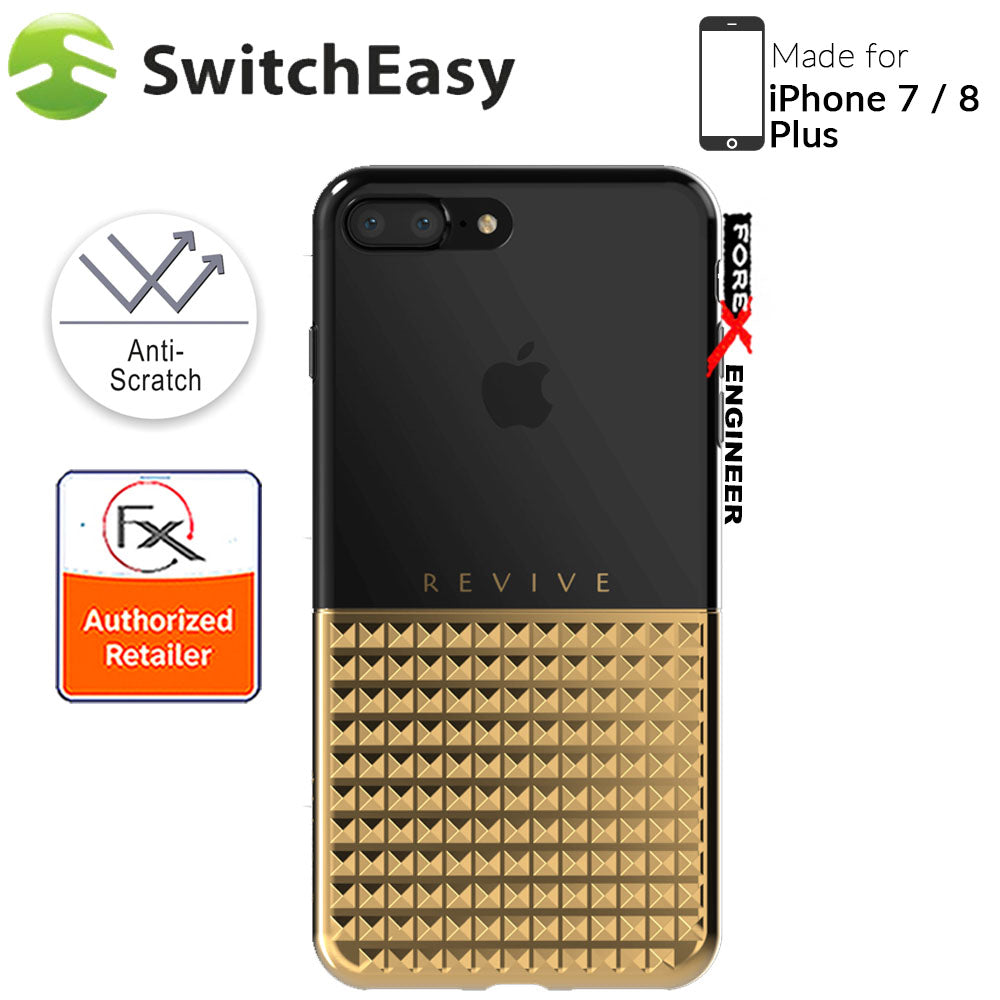 SwitchEasy Revive for iPhone 7 - 8 Plus - Luxe Diamond Cut Design - Gold