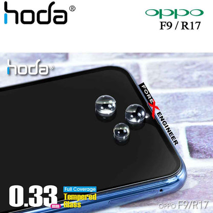 [RACKV2_CLEARANCE] Hoda OPPO F9 - R17 Screen Protector - Full Coverage Tempered Glass - Black - Forexengineer-malaysia