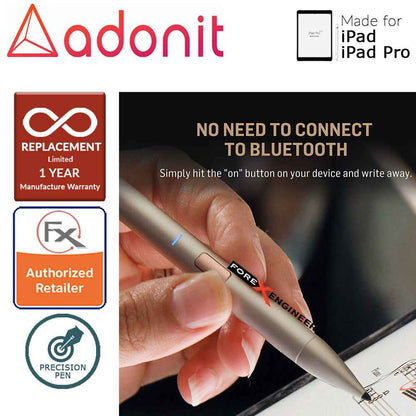 [RACKV2_CLEARANCE] Adonit Note Stylust Pen - Almost same with Apple Pencil - For latest iPad - iPad Pro - Gold - Forexengineer-malaysia