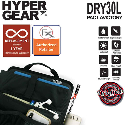 Hypergear Dry Pac LaVictory 30L - Heavy-duty Design and IPX6 Waterproof Specification - Snow Grey ( Bundle with Fast Slot E) (Barcode: 302122 + 306051 ) - Forexengineer-malaysia