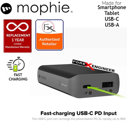 Mophie Powerstation PD XL 10,050mAh - PD 18W Fast Charge Up to 2.5 Times Faster Than a Standard Charger - Forexengineer-malaysia